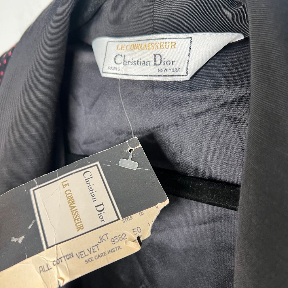 Christian Dior Vintage Men's Velvet Sport Coat Size Medium - Picture 9 of 10